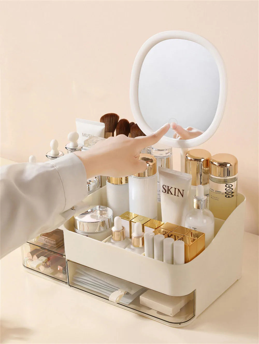 Boîte Cosmétique: Fini le Désordre, Miroir & Tiroirs Luxe