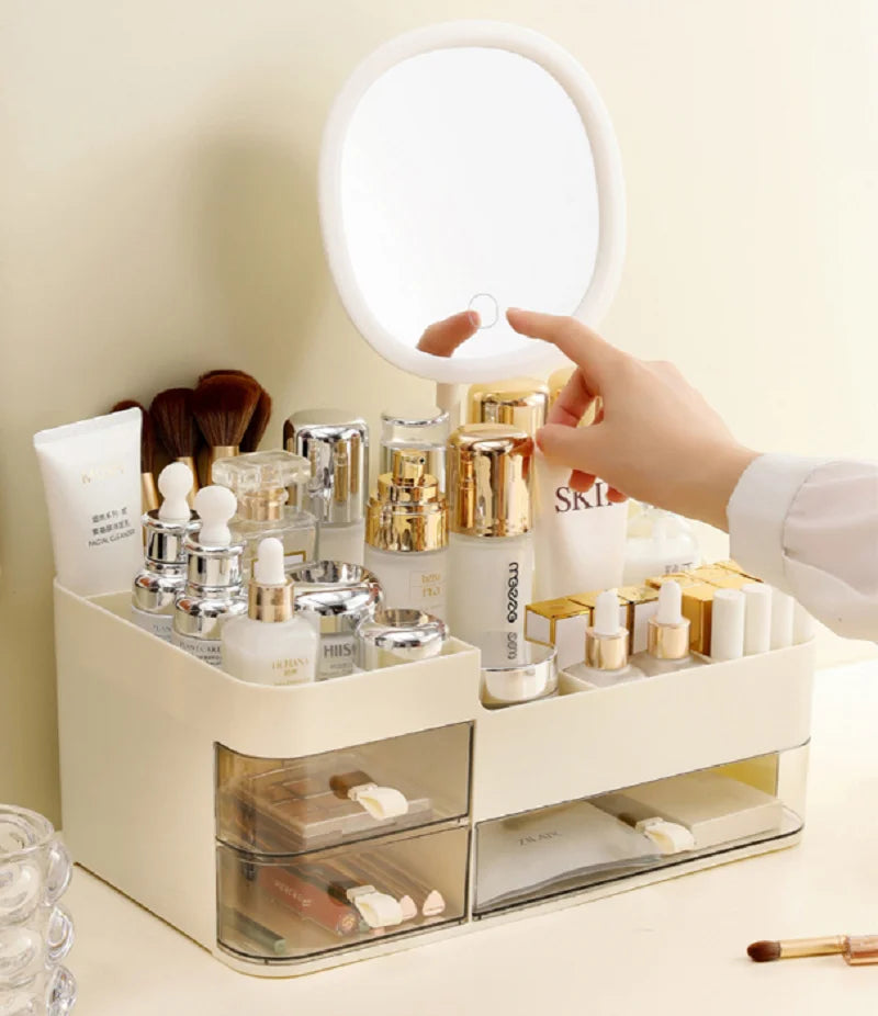 Boîte Cosmétique: Fini le Désordre, Miroir & Tiroirs Luxe