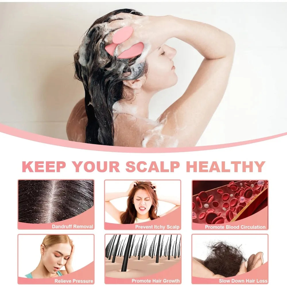 Masseur Cuir Chevelu pour Croissance & Anti-Pellicules 5-en-1