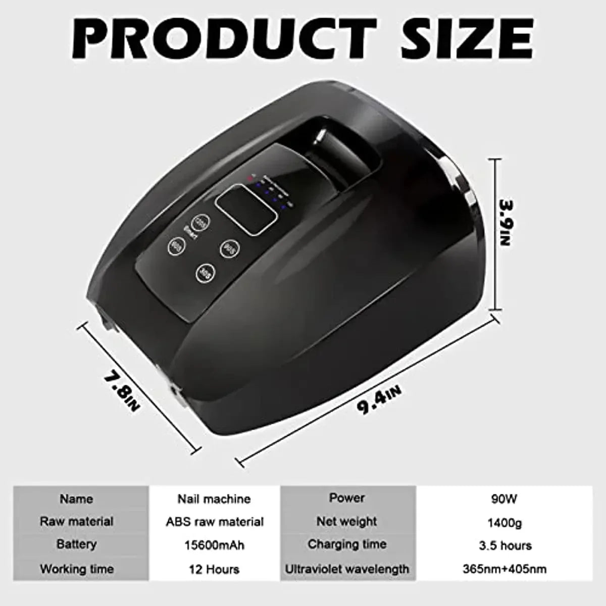 Lampe Manucure Pro : Sèche Gels Rapide & Sans Fil 90W